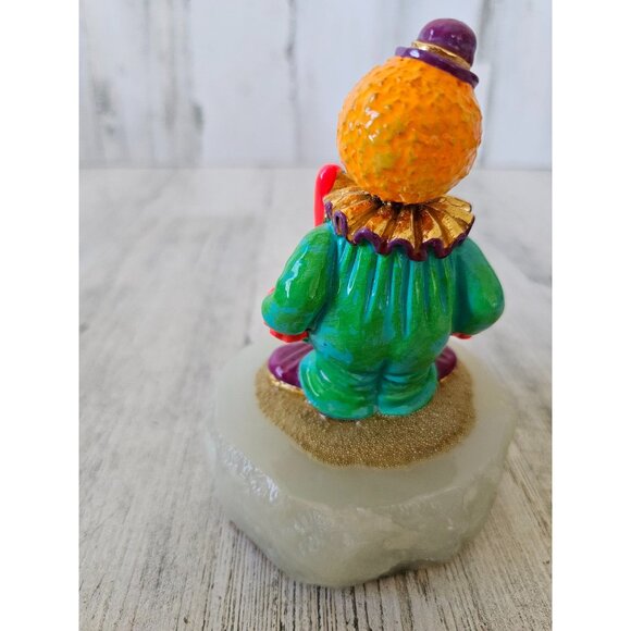 Ron Lee clown neon clock vintage 1991 gold circus figurine statue - Picture 3 of 7